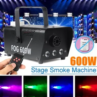 Professional LED Smoke Fogger Machine 600W Heavy Duty Compact High Capacity. Has RGB LEDs. Brand NEW