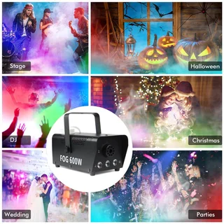 Professional LED Smoke Fogger Machine 600W Heavy Duty Compact High Capacity. Has RGB LEDs. Brand NEW