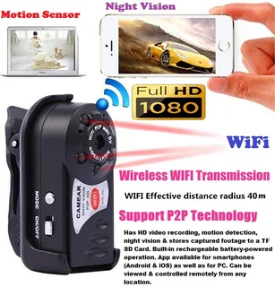 WiFi Miniature Hidden Spy Camera Portable NVR WiFi Q7 P2P Miniature Spy DVR Camera. Brand New Items,
