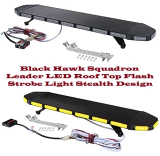 LED Strobe Flash Light Black Hawk Stealth Slim Design Vehicle Roof Top  Black Aluminium. Brand New