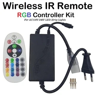 MultiColour RGB LED Controller Plus IR Remote for 220V LED Strip Light Wireless.15A. Brand New Items