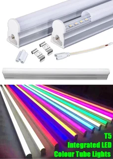 T5 Integrated LED Tube Lights 2ft and 4ft  in Assorted Colours. Turnkey Products, Ready To Use. NEW.