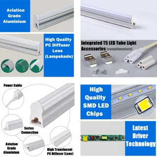 T5 Integrated LED Tube Lights 2ft and 4ft  in Assorted Colours. Turnkey Products, Ready To Use. NEW.