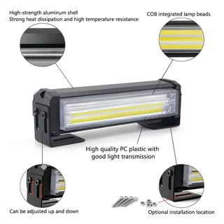 Amber and Cool White LED Flash Cluster Strobe Grille Lights 12V Set of 2 Panels. Brand New Products.