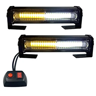 Amber and Cool White LED Flash Cluster Strobe Grille Lights 12V Set of 2 Panels. Brand New Products.