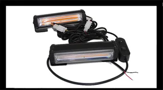 Amber and Cool White LED Flash Cluster Strobe Grille Lights 12V Set of 2 Panels. Brand New Products.