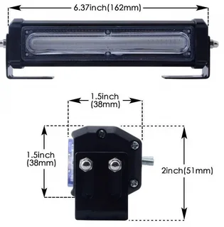 Amber and Cool White LED Flash Cluster Strobe Grille Lights 12V Set of 2 Panels. Brand New Products.