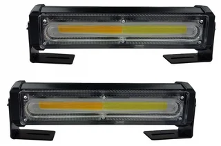 Amber and Cool White LED Flash Cluster Strobe Grille Lights 12V Set of 2 Panels. Brand New Products.