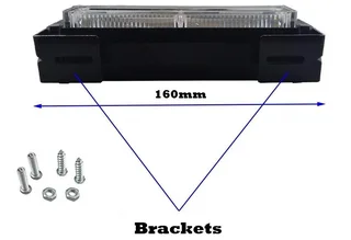 Amber and Cool White LED Flash Cluster Strobe Grille Lights 12V Set of 2 Panels. Brand New Products.