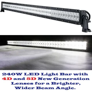 LED Light Bar 240W 4D and 5D NEW GENERATION LED Auto Work Spot Search Hunting Light Bar. Brand NEW