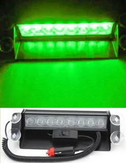 Green LED Strobe Windscreen Vehicle Flash Dashboard Light with 3 Modes. Brand New Dash Lights.