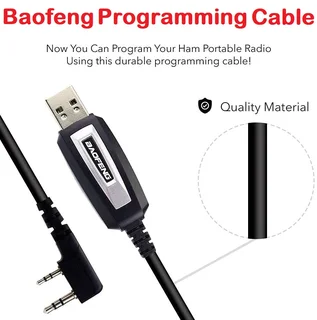 USB Programming Cable plus CD For Two-Way Walkie Talkie Radios / Transceivers. Brand New Products.