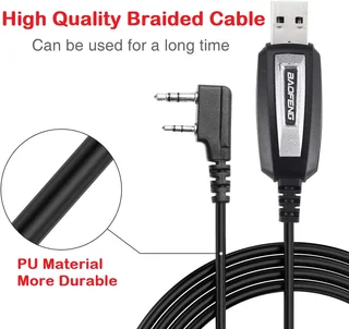 USB Programming Cable plus CD For Two-Way Walkie Talkie Radios / Transceivers. Brand New Products.
