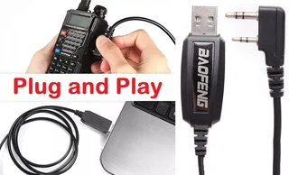 USB Programming Cable plus CD For Two-Way Walkie Talkie Radios / Transceivers. Brand New Products.