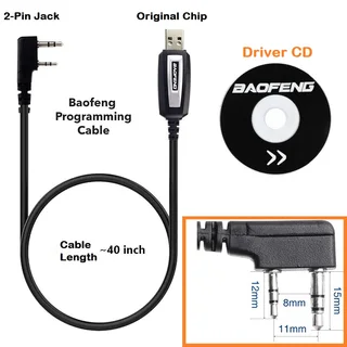 USB Programming Cable plus CD For Two-Way Walkie Talkie Radios / Transceivers. Brand New Products.