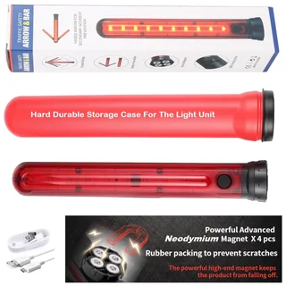 Emergency Warning Traffic Wand Flash Strobe Light, Magnetic, Unfolding Rotating Blades. Brand New.