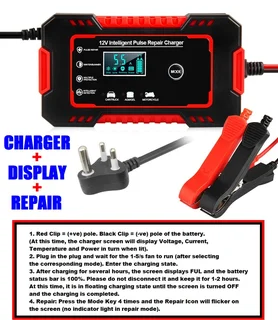 Automatic Battery Chargers 12V 6A Smart Pulse Repair LCD Battery Chargers for Automobiles. Brand NEW