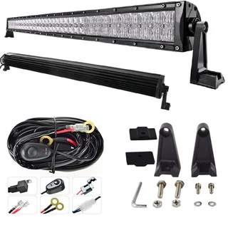 240W 4D and 5D NEW GENERATION LED Light Bar and Wire Harness Kit LED Auto Work Spot Search Light Bar