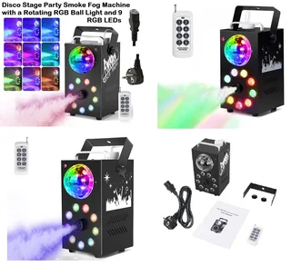 Professional Smoke Fog Machine with MultiColour RGB LEDs, Rotating Light Ball. Brand New Products.