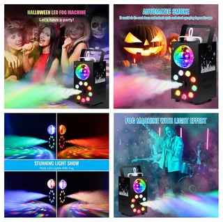 Professional Smoke Fog Machine with MultiColour RGB LEDs, Rotating Light Ball. Brand New Products.