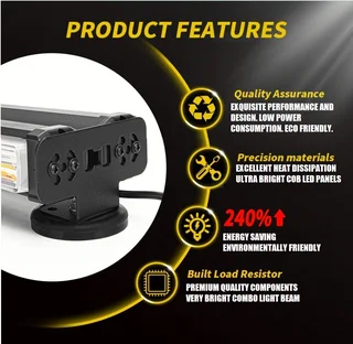 LED Double Sided Strobe Flash 900mm Light Bar. Green Light Colour. Magnetic Base. Brand New Products