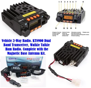 Vehicle 2-Way Radios. KT8900 Dual Band Transceivers, Walkie Talkie Ham Radios. Brand New Products.