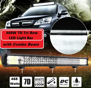 468W LED Tri-Row 7D Reflector Light Bar with Combo Cool White Beam. Very Bright. Brand New Products.