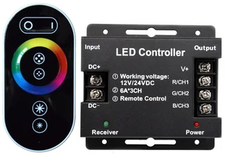 Touch Remote Wireless RGB LED Controller Latest Advanced Version for 12V and 24V. Brand New Products