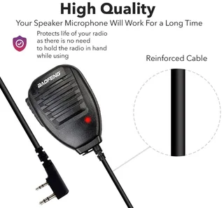 Hand Held Clip-On Shoulder Speaker Mic Microphone PTT for Walkie Talkies. Brand New Products.