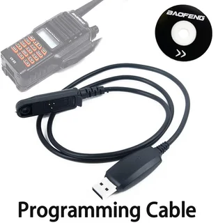 USB Programming Cable plus CD For Two-Way Walkie Talkie Ham Radios, Transceivers. Brand New Items.
