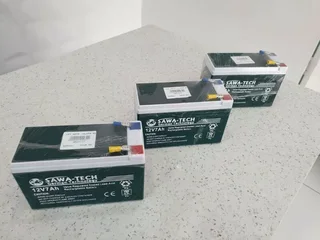 Assorted 12V 7Ah Brand New Maintenance Free Rechargeable Battery. Brand New Products.