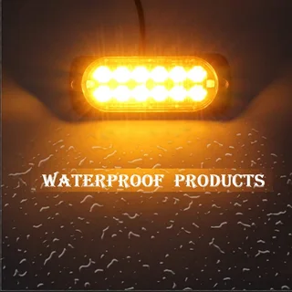 Orange Yellow Amber LED Flash Cluster Strobe Grille Lights Double Row 12V/24V. Brand New Products.