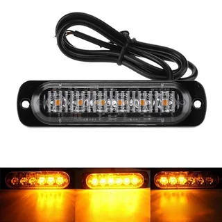 Orange Amber Yellow LED Flash Cluster Strobe Bumper Grille Lights 12V / 24V. Brand New Products.