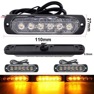 Orange Amber Yellow LED Flash Cluster Strobe Bumper Grille Lights 12V / 24V. Brand New Products.