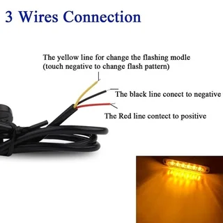 Orange Amber Yellow LED Flash Cluster Strobe Bumper Grille Lights 12V / 24V. Brand New Products.