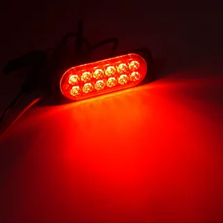 Red LED Strobe Flash Cluster Grille Bumper Side Marker Lights Double Row 12V/24V. Brand New Products