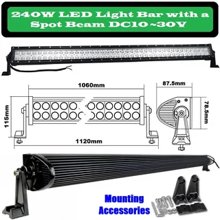 LED Light Bars: 240W 10~32V Hi-Power LED Auto Work, Spot, Search  Light Bars. Brand New Products.