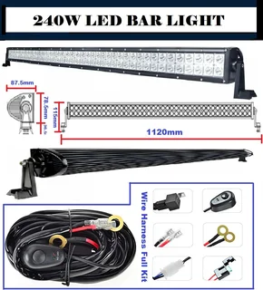 LED Light Bar: 240W 10~32V Hi-Power LED Auto Light Bar Plus Wire Harness Kit. Brand New Products.