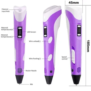Intelligent 3D Pen With LED Display, Compatible PLA, ABS Filaments, Ideal Arts and Crafts Gift. NEW