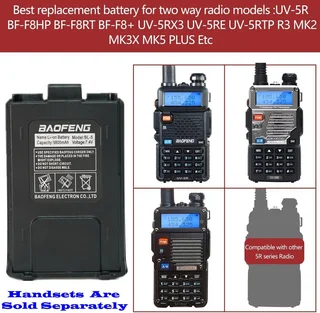 Original Baofeng UV-5R Two-Way Walkie Talkie Radio Transceiver Batteries. Ham Radio Batteries. NEW