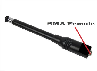 SMA-F Female UHF Band Telescopic Antenna for Baofeng Walkie Talkies, Ham Radios, Transceivers. NEW