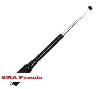 SMA-F Female UHF Band Telescopic Antenna for Baofeng Walkie Talkies, Ham Radios, Transceivers. NEW