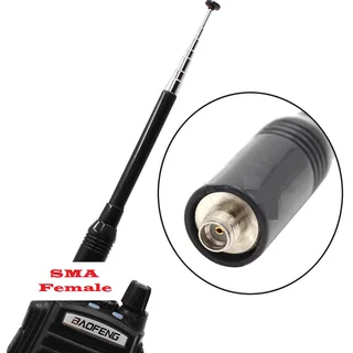 SMA-F Female UHF Band Telescopic Antenna for Baofeng Walkie Talkies, Ham Radios, Transceivers. NEW