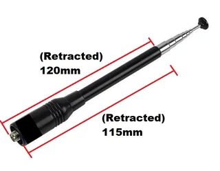 SMA-F Female UHF Band Telescopic Antenna for Baofeng Walkie Talkies, Ham Radios, Transceivers. NEW