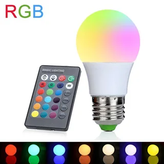Colour Changing LED RGB Light Bulb with Wireless IR Remote Control. MultiColour. Brand New Products.