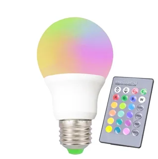 Colour Changing LED RGB Light Bulb with Wireless IR Remote Control. MultiColour. Brand New Products.