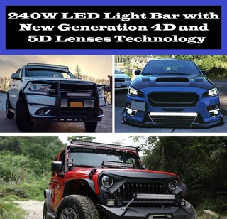 240W 4D and 5D NEW GENERATION LED Light Bar LED Auto Work Spot Search Light Bar. Brand New Products.