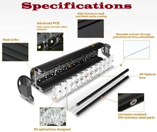 240W 4D and 5D NEW GENERATION LED Light Bar LED Auto Work Spot Search Light Bar. Brand New Products.