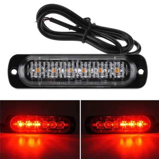 LED RED Strobe Flash Grille Bumper Running Board Cluster Lights 12V / 24V. Brand New Products.