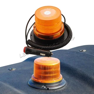Orange Amber Yellow LED Magnetic Strobe Flash Beacon Light.  Round Magnetic Base. Brand New Products